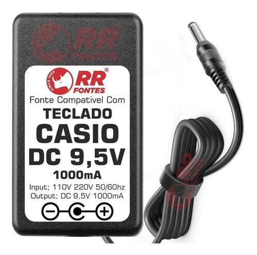 Fonte 9,5v Pra Casio Ctk2200 Ctk-240 Ctk2400 Ctk3200 Ctk4200