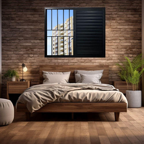 Janela Veneziana De Alumínio 3 Folhas 100 X 150cm Linha 25