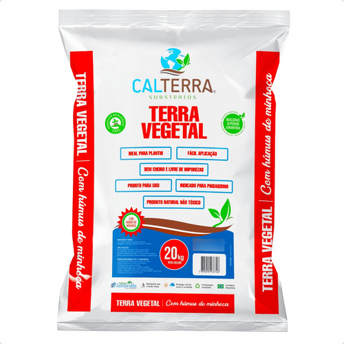 Terra Vegetal Substrato Adubado Com Húmus De Minhoca Puro