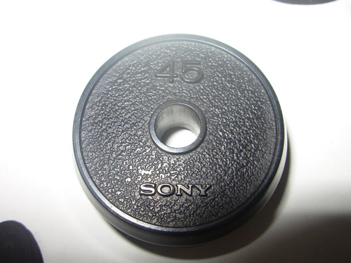 Rara Vintage Sony 45 Rpm Adaptador Tornamesa Negro Plástico 