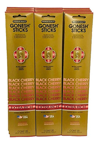 Gonesh Varitas De Incienso Coleccion Extra Ric: Black Cherry