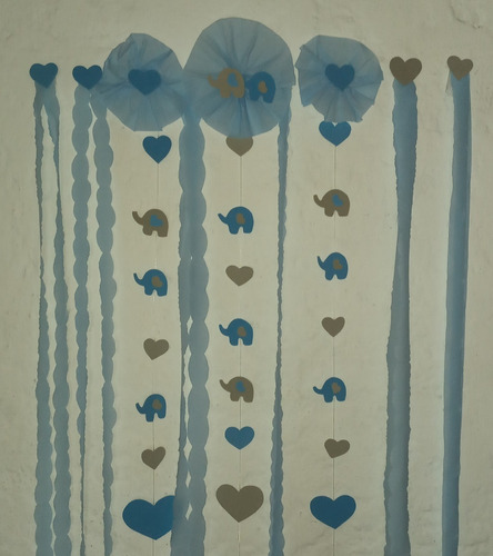 Imagen 2 de 3 de Decoracion Cortina Bienvenida Baby Shower Goma Eva 3x50cm