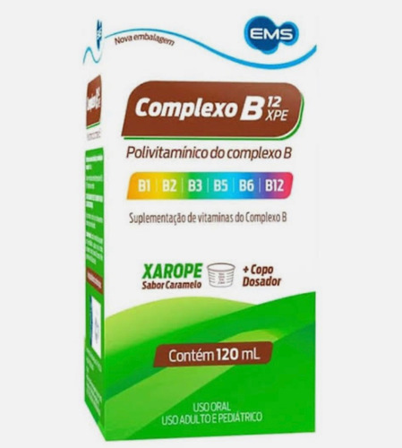 PolivitamĂnico Complexo B - Ems - Xarope De Caramelo - 120ml