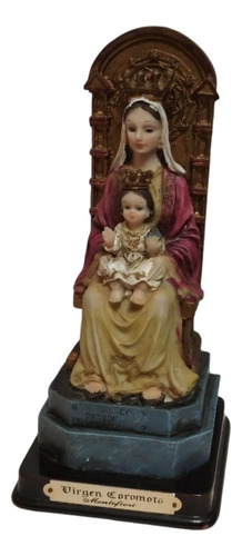 Imagen Religiosa Virgen De Coromoto Resina Mide 16 Cm Alto 