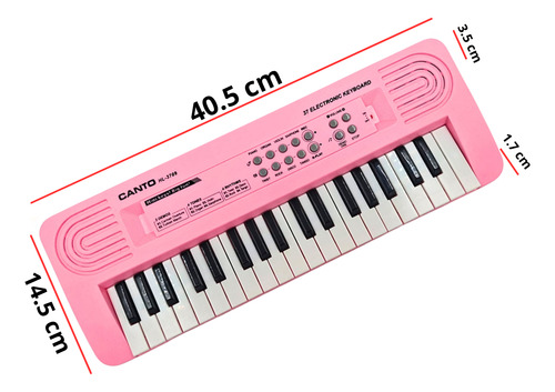 Mini Teclado Electrónico Con 37 Teclas Y Micrófono Infantil