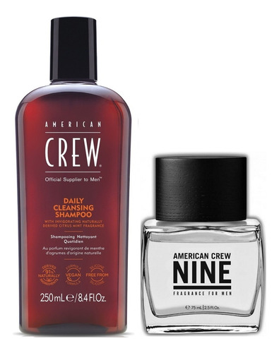  Pack Daily Shampoo + Fragancia Nine American Crew Men