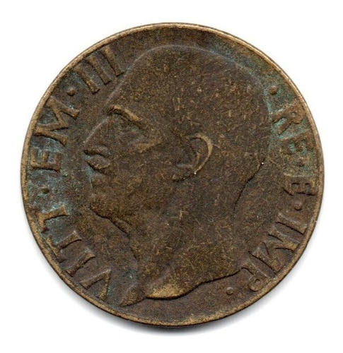 Moneda Italia Reino 10 Centesimi Año 1942 Km#74a Vittorio Em