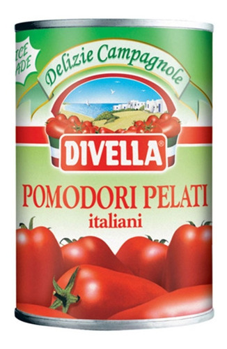Imagem 1 de 2 de Tomate Sem Pele Italiano Divella Pomodoro Pelati 400g