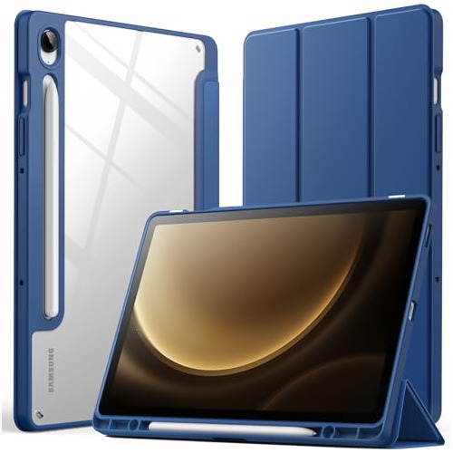 Funda Para Samsung Tab S9 Fe Tri Fold Soporte Azul Navy