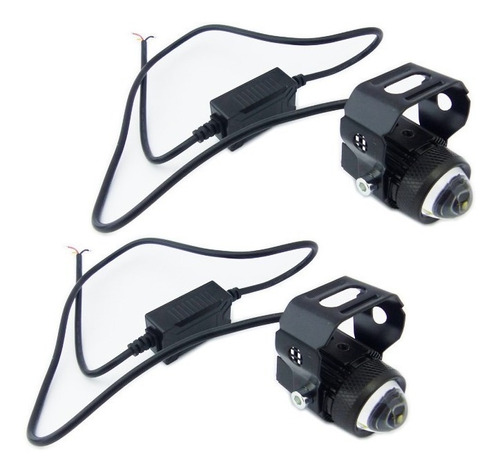 Neblinero Led Para Moto, Duo Color Ambar-blanco/ 12volt