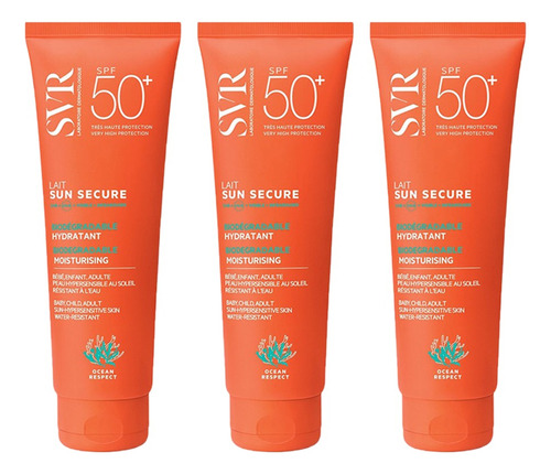 Svr Pack 3 Piezas Sun Secure Lait Spf50+ 250ml