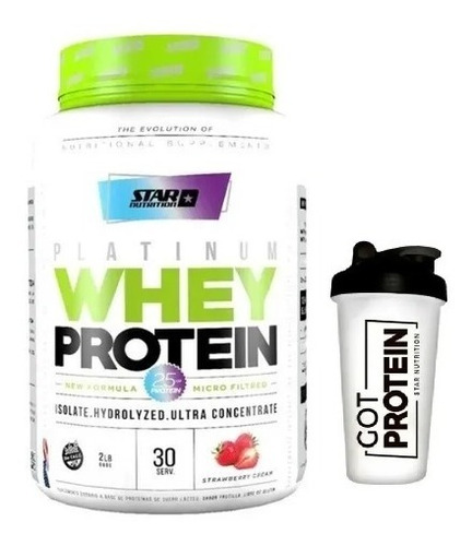 Premium Whey Protein Star Nutrition 2 Lbs + Vaso Mezclador