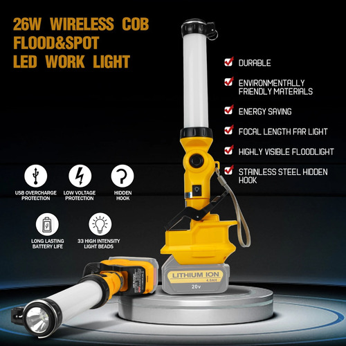 Luz Led Linterna Para Dewalt Battery Downlight
