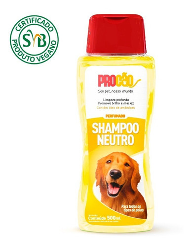 Shampoo Para Cachorro 500ml Procão Neutro Pet Cães