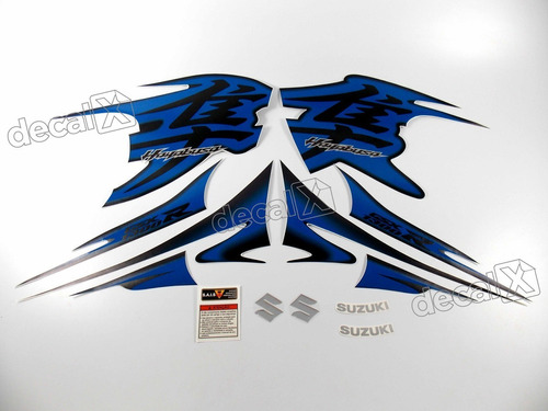 Kit Adesivos Compatível Suzuki Hayabusa Gsx 1300r 2012 Azul