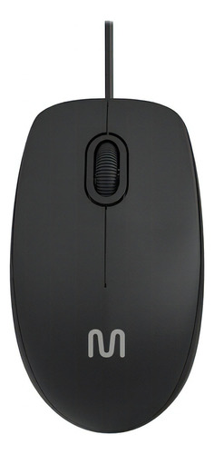 Mouse Com Fio Slim Silencioso Usb 1200dpi Multilaser Mo386 Cor Preto