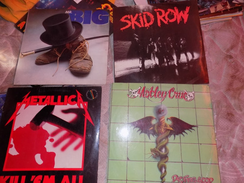 Metallica, Mr Big, Motley Crue, Skyd Row, Lps Rock. Heavy 