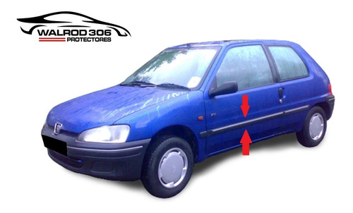 Peugeot 106 3p Bagueta De Puerta Delantera Izquierda N/plata