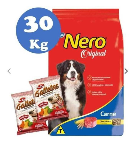 Nero Adulto Original Carne 30kg + Regalo