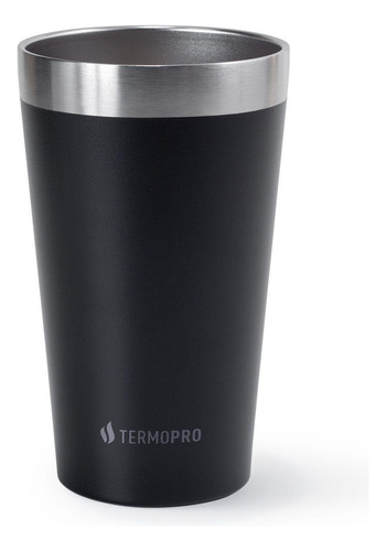 Copo Térmico Para Cerveja 473ml Termopro Black Original +nf