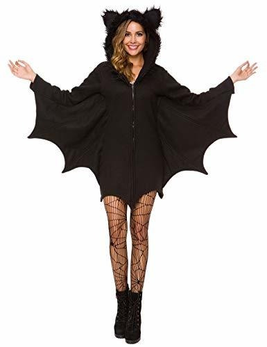 Disfraz De Halloween Para Mujer Bate Cozy Negro Animal ...