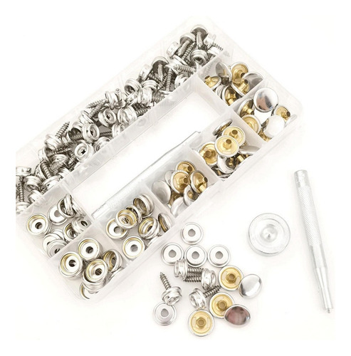 ... Kit De Broches De Lona De Acero Inoxidable, 152 Uds.,