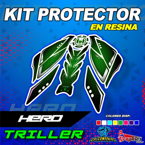 Calcomanias Protector De Tanque Hero Triller 