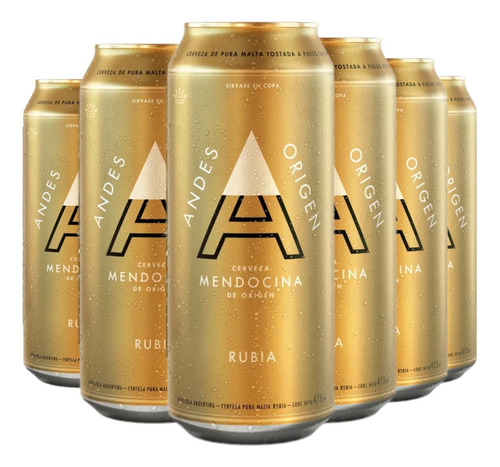 Cerveza Rubia Andes Origen Lata 473 Ml Pack X6 Undidades