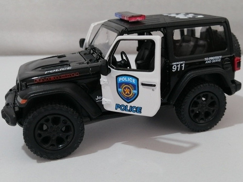 Jeep Wrangler 2018 Policía / Escala 1:34/ 12.5cms/ Metalico 