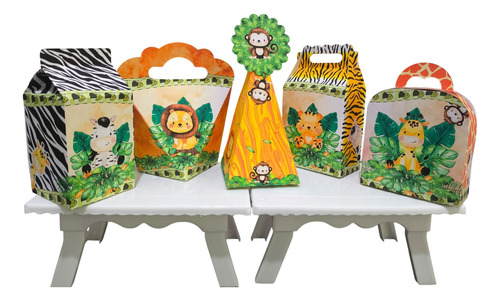 20 Caixinhas Safari Baby Lembrancinhas Festa Fantasyarts