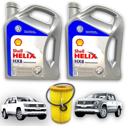 Kit Aceite Shell Helix Hx8 Y Filtro Amarok 2.0 2010 A 2023