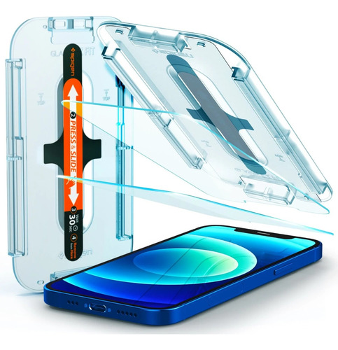 Vidrio Templado Spigen iPhone 12 & 12 Pro Mica Premium 2unid