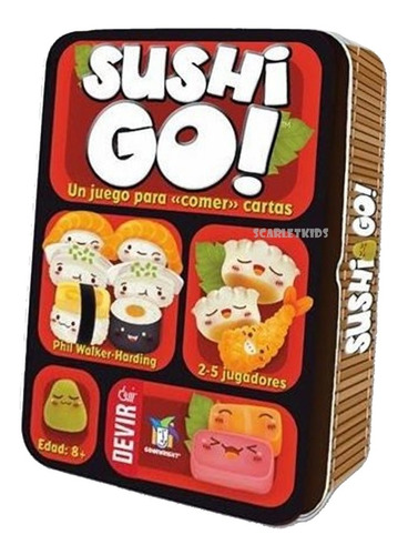 Imagen 1 de 6 de Sushi Go! Devir Español Juego De Mesa Scarlet Kids