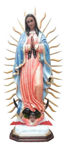 Figura De La Virgen De Guadalupe De 106 Cm Fibra De Vidrio