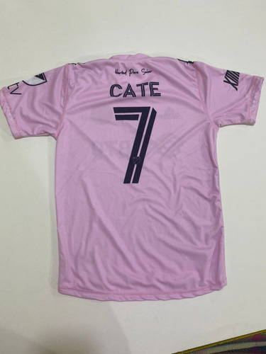 Camiseta Personalizada Inter De Miami Para Niños Color Rosa