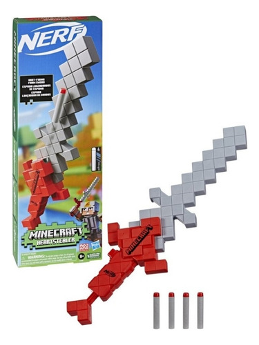 Minecraft Heartstealer Nerf Hasbro Espada Lanzadardos