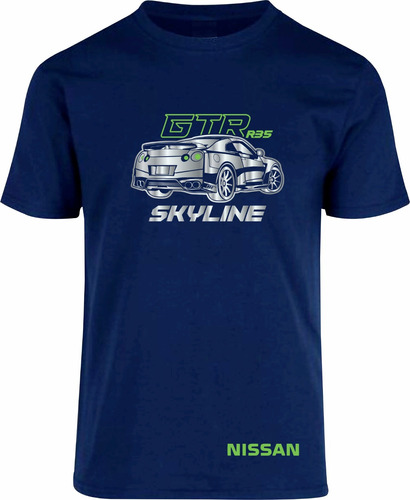 Playera Mod Skyline Nissan Gtr R35 Estampado En Vinil