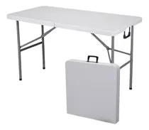 Comprar Mesa Plegable De Plástico Altura Ajustable 120 Cm Color Blanco