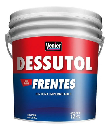 Pintura Impermeable Frentes Exterior Dessutol Venier X 12kgs