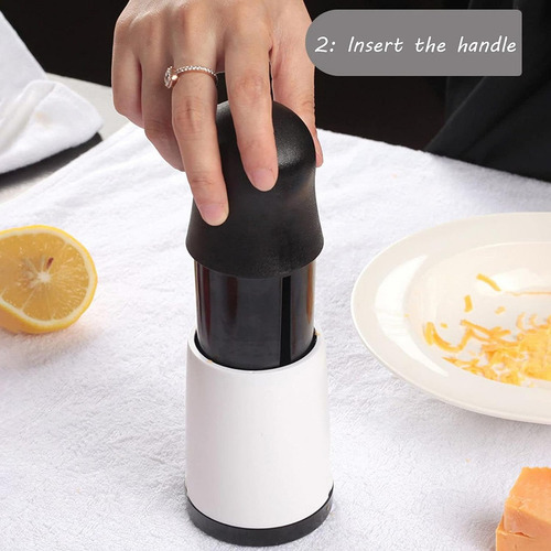Rallador De Queso Manual Giratorio Acero Inoxidable Cocina