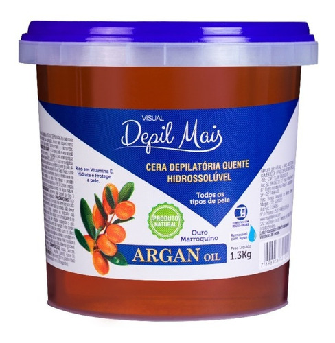 Cera Depilatória Visual Depil + Argan Micro-ondas 1300g