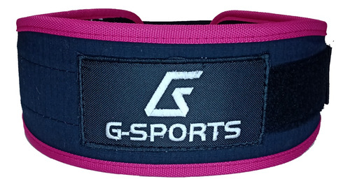 Cinturón Lumbar Curvo Rosa Y Negro - G-sports