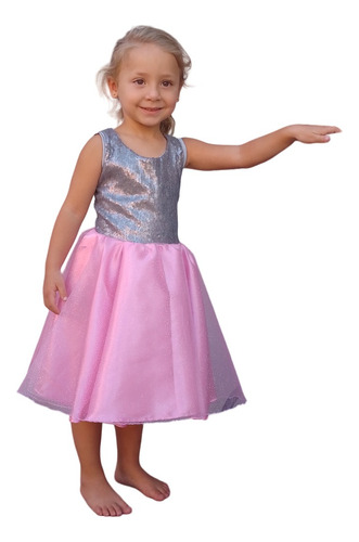 Vestido De Nena Para Fiestas Con Lentejuelas Glitters