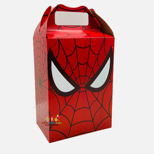 50 Cajitas Dulcero Aguinaldos Recuerdo Compatible Spiderman