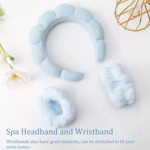 Diadema De Spa Para Lavar La Cara, Esponja, Banda De Burbuja