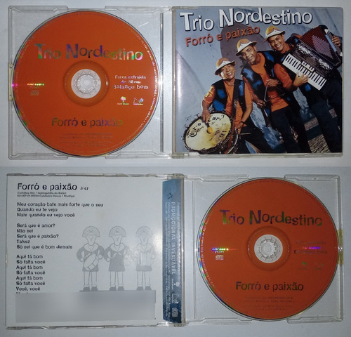 Trio Nordestino Cd Single Nacional Usado Forró E Paixão 2001