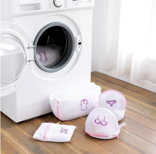 Imagem 4 de 5 de Kit 6 Saco De Lavar Roupas Delicadas Reforçado Peças Curtas