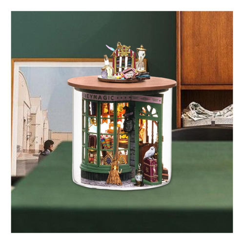 De Casa De Muñecas En Miniatura De Madera Diy, Botella De