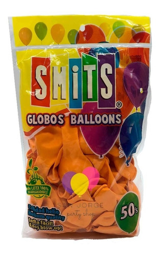 Globos Smits #9 C/50 Estandar Colores Smi1x1 Color Durazno