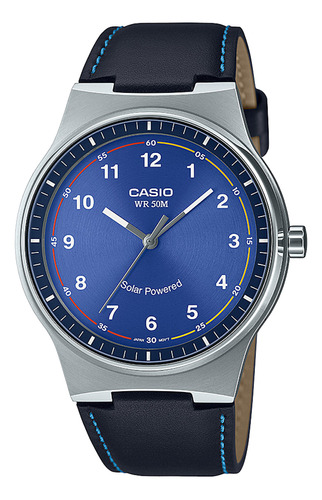 Reloj Hombre Casio Mtp-rs105l-2bvdf Core Mens Color de la correa Azul Color del bisel Plateado Color del fondo Azul